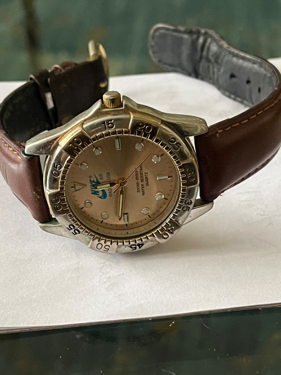 Men VINTAGE NIKE WATCH 5268K LEATHER BAND | eBay