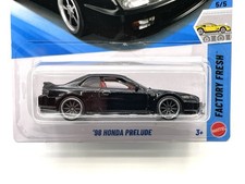 2026 Hot Wheels 98 Honda Prelude Black 136 Super Custom Wheel Swap By Aeb