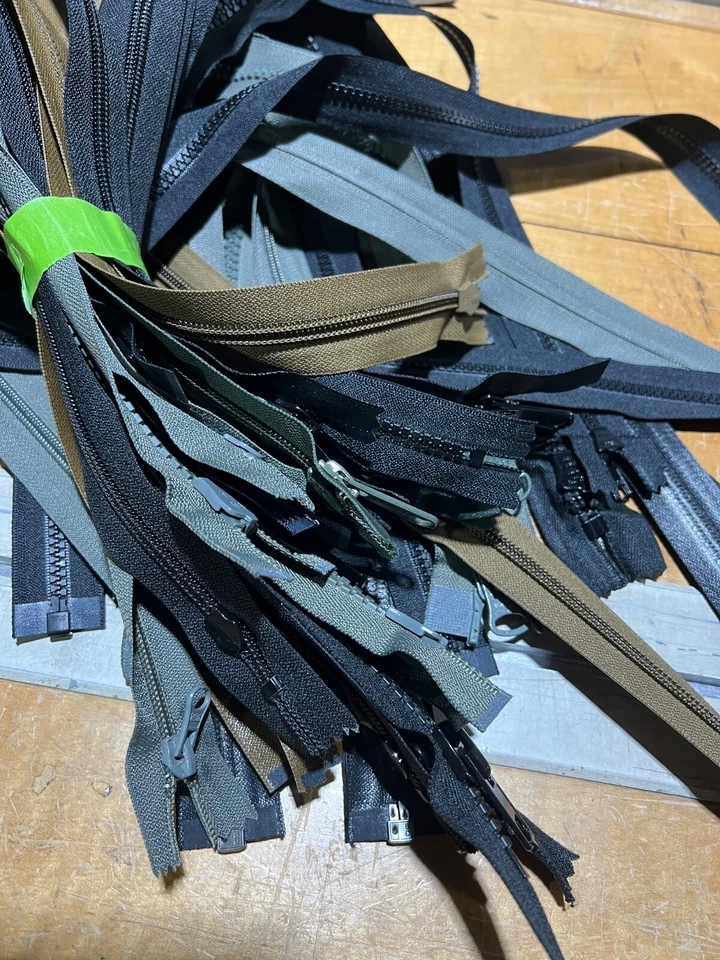 Lote de cremalleras militares mixtas YKK e Ideal - colores y longitudes surtidos paquete de 10 EE. UU. Foto 2 de 4