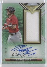 2021 Triple Threads Single Jumbo Relics Emerald 48/50 Michael Chavis Auto ni4