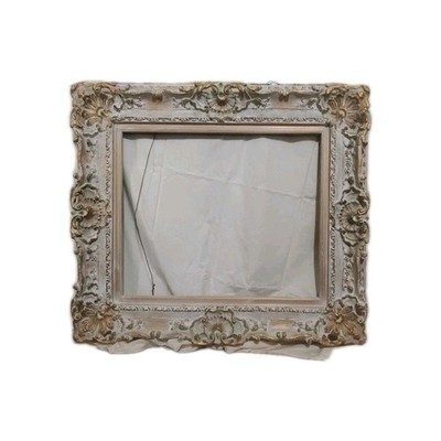 Ornate Baroque Plaster Gesso Gilt Frame Fits 20'' x 24  Artwork Rocco White Gold
