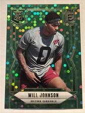 2025 Panini Donruss Elite Will Johnson Rookies Green Disco #115 RC Cardinals