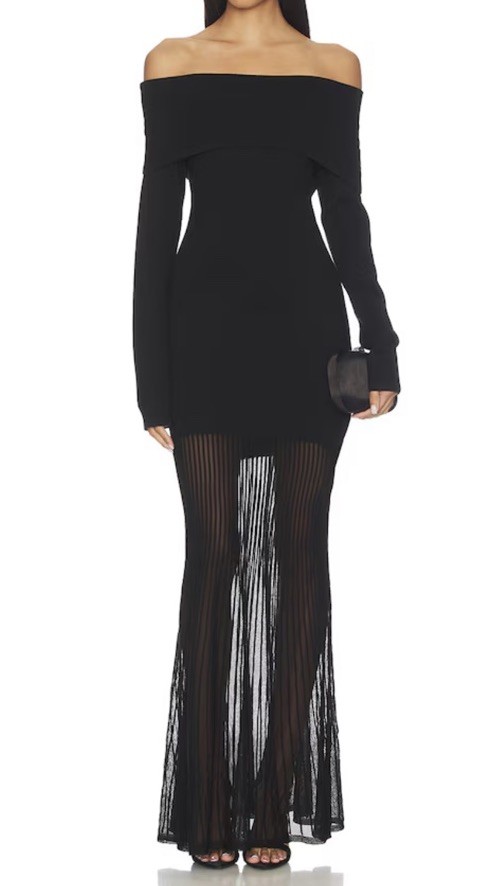 SEROYA Isotta Dress in Black Small $428!!