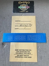 1979 AMF Harley Davidson FLH "80 Cubic Inches" Saddlebag Decal BLUE 90842-79 NOS