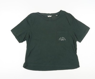 Grünes Basic-T-Shirt Damen UK-Größe 10 von Jack Wills