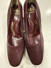 Vintage Selby Women’s Heels Leather Shoes Size 6 B - New