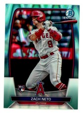 2023 Bowman Chrome Zach Neto RC /199 Aqua RayWave Refractor #64 MLB Rookie Card