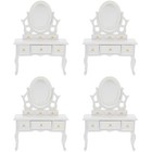  4 Count Makeup Vanity Accessory Decor Mini House Dressing Table Model