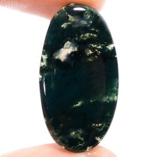 Natural Moss Agate Oval Shape Cabochon Loose Gemstone 17 Ct. 29X15X3 mm X-17146