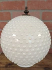 CLEARANCE ! Vintage White Hobnail Milk Glass Globe Ceiling Light Cover