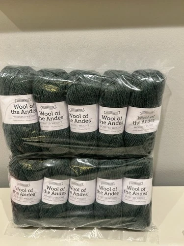 LOT od 10 skiens -50 g/110 Yd EachWool of the Andes Worsted Yarn - Noble Heather - product listing photo