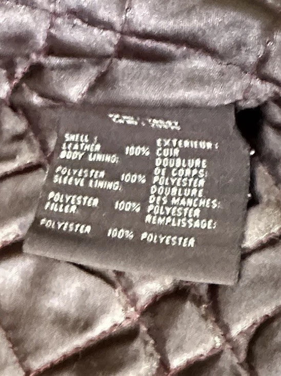 Marc New York Andrew Marc Mens Large Brown Pebbled Leather Bomber Jacket Heavy - product detail image 9