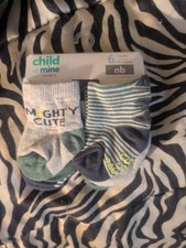 6 Carter's Child Of Mine Mighty Cute Dinosaur Socks Infant Newborn NWT