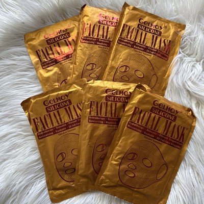 12 Silicone Reusable Beauty Face Skin Moisturizing Mask Plus Extras, 6 - 2 Packs