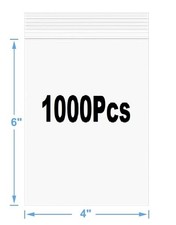 4" x 6" Resealable Plastic Bags 1000 Pack Reclosable Mini Bags with Zipper