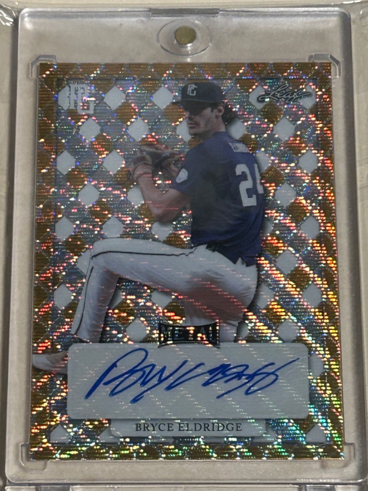 #1/1 BRYCE ELDRIDGE PG GOLD WAVE AUTO PRISMATIC AUTOGRAPH GIANTS ROOKIE 15 HRs