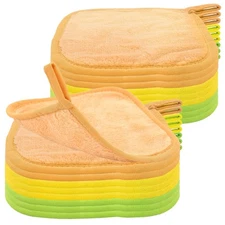 18 Pcs Makeup Remover Cloths, 5.9" x 5.9" Washable Soft Microfiber Face Cloth...