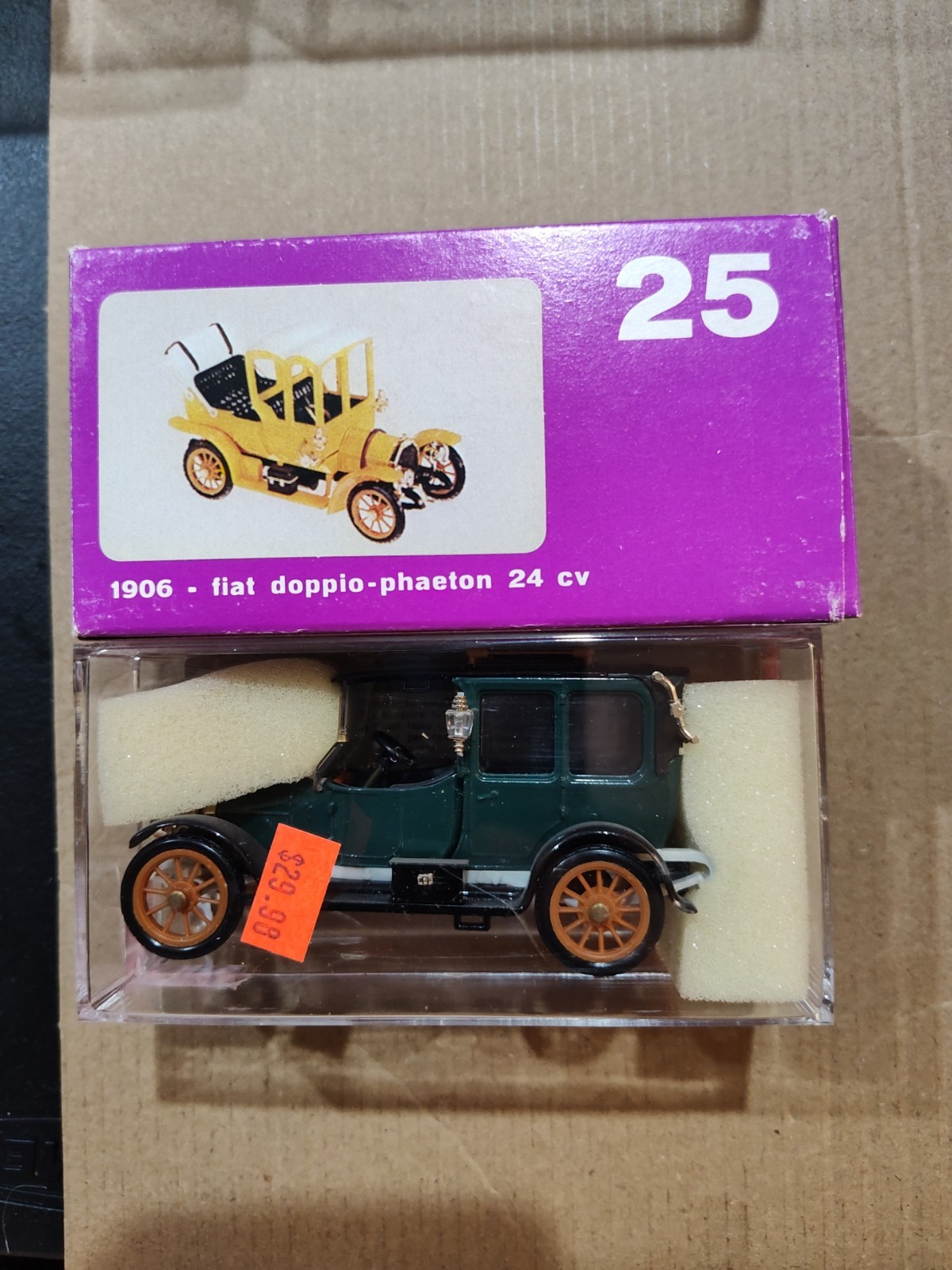 Rio 1/43 Fiat Doppio Phaeton 24 CV 1906 Yellow #25 Diecast Model Car