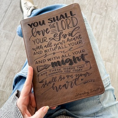 NLT Large Print Bible - Personalized - Love the Lord  - Add Custom Name