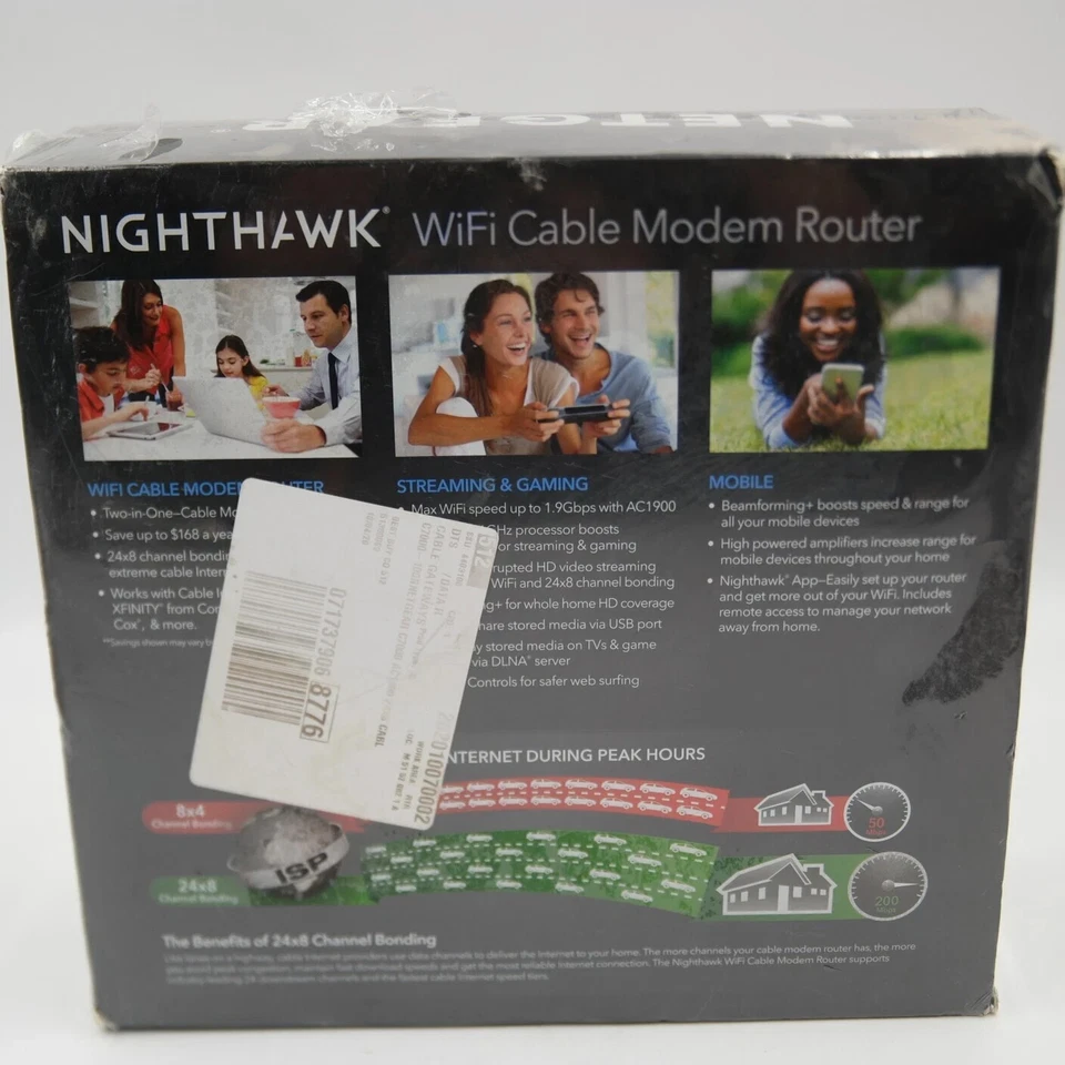 New Sealed Netgear Nighthawk AC1900 Wifi Cable Modem Router C7000 960mbps - Image 2 of 4