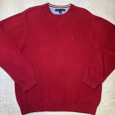 VINTAGE Men's Tommy Hilfiger Chunky Knit Sweater Large