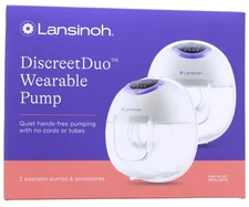 Lansinoh DiscreetDuo Hands-Free Wearable Pump