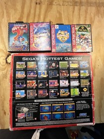 Vintage Sega Genesis Model 2 Console Tested w/ Games Sonic 2 Aladdin Animaniacs