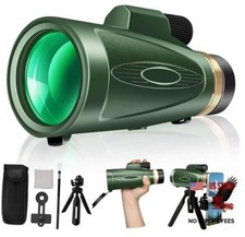 Monocular Telescope 12X60 HD High Power with Smartphone Adapter green