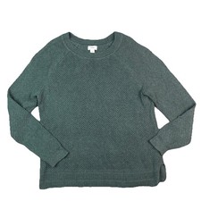 Old Navy Green Textured Knit Crewneck Long Sleeve Sweater Women's Size XL