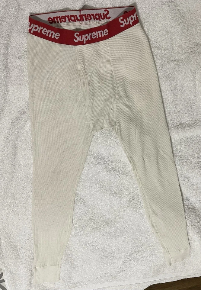Pantalón Térmico Supreme X Hanes Blanco Talla M 100% Auténtico Foto 3 de 4