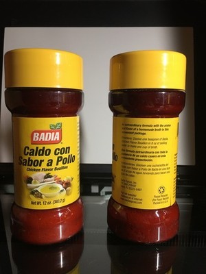 2-12oz BADIA CHICKEN BOUILLON SEASONING CALDO CON SABOR A POLLO US Food Cooking