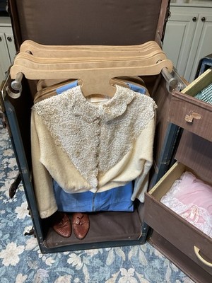 Antique Excelsior Wardrobe Steamer Trunk Early 1900s Vintage