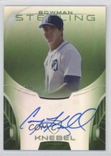 2013 Bowman Sterling Prospect Green Refractor 77/125 Corey Knebel Auto 0s3