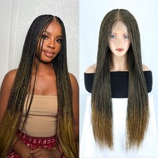 Olymei Micro Million Twisted Braided Wigs Women Full Lace Micro Knotless