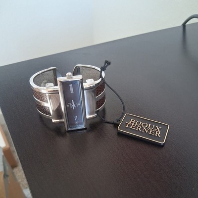 Bijoux Terner Brown Cuff Bracelet Bangle Watch
