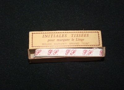 Ruban Mercerie Avec Initiales Lettres Tissées - Occasion - Pour Couture Et Personnalisation