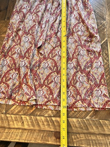 Gonna donna vintage LL Bean Freeport M media seta viscosa paisley tasca NOS - Foto 7 di 10