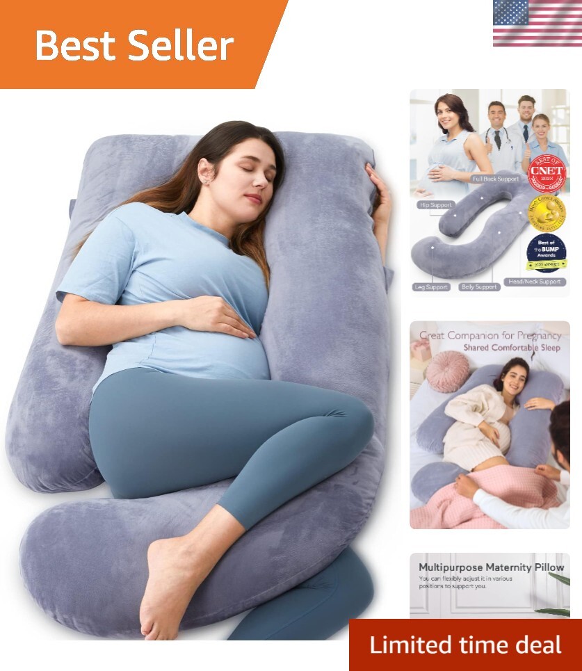 Side Sleeper Pillow U Shaped Pregnancy Pillow: Full Body Support