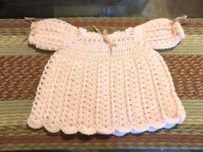 New Vintage Handmade Infant Doll Sweater Dress Shirt Very Pretty