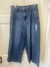 American Eagle Stretch Super High-Waisted Wide-Leg Jeans Size Womens US 8 Short