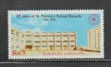 PAKISTAN STAMPS 1987 ANNIV ST PATRICK'S SCHOOL KARACHI MNH - PK296