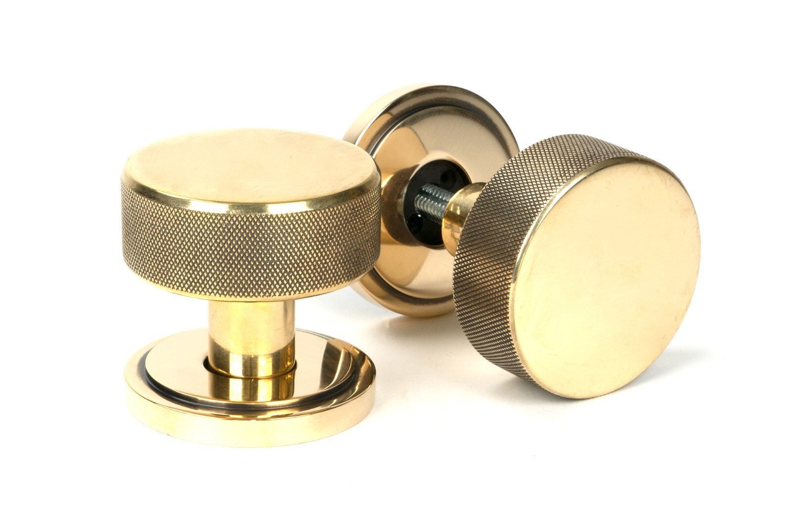From The Anvil 46775 Aged Brass Brompton Mortice/Rim Knob Set (Art Deco)