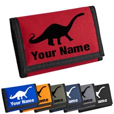 Childs Wallet Personalised Diplodocus Wallet Girls Boys Wallet Purse Card Coin