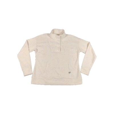T by Talbots Women's Top Petite Small  1/4 Button  Pullover Stretch Long Sleeve
