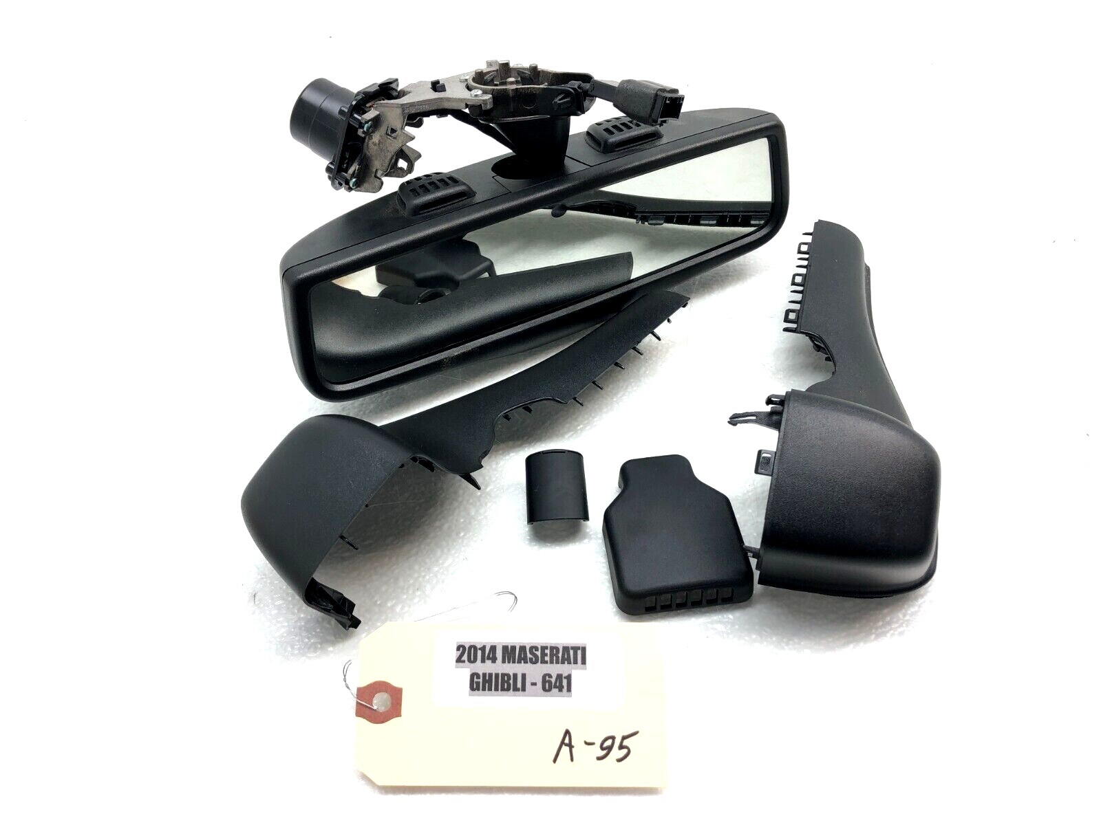 2014-2019 MASERATI GHIBLI S INTERIOR REAR VIEW MIRROR ASSEMBLY W/ TRIM OEM.