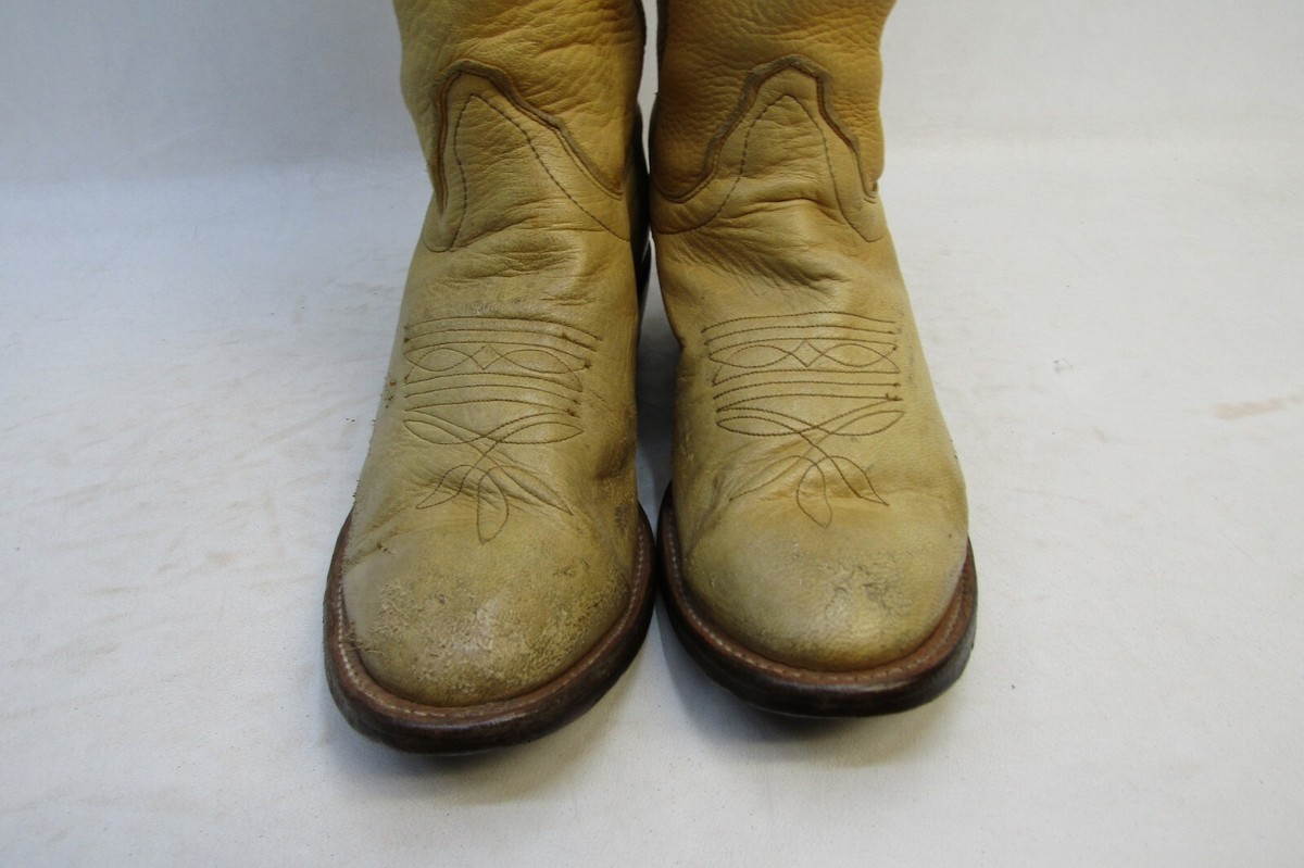 USA Olathe Mens Size 8 D Tan Leather Cowboy Western Boots Men main image 2