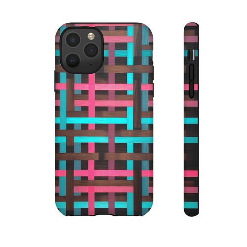 Pink Cyan Birch Grid Phone Case for iPhone, Samsung Galaxy, Pixel - 第 120/240 張圖片