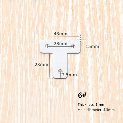 Stainless Steel Corner Brace Flat Straight Bracket Mending Plate Wood Connector - Picture 8 of 26