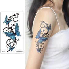 1 Sheet Floral Pattern Temporary Tattoo Sticker Body Art for Arm Leg Back