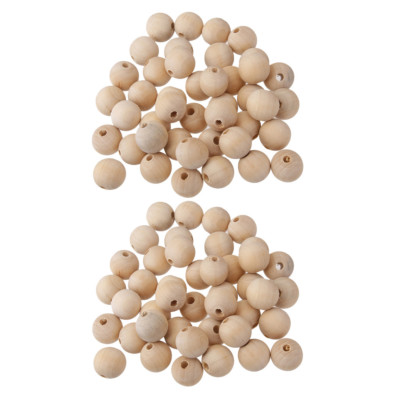 100 6mm 10mm Holzperlen Unvollendet für Makramee Schmuck Charms Basteln Herstellung
